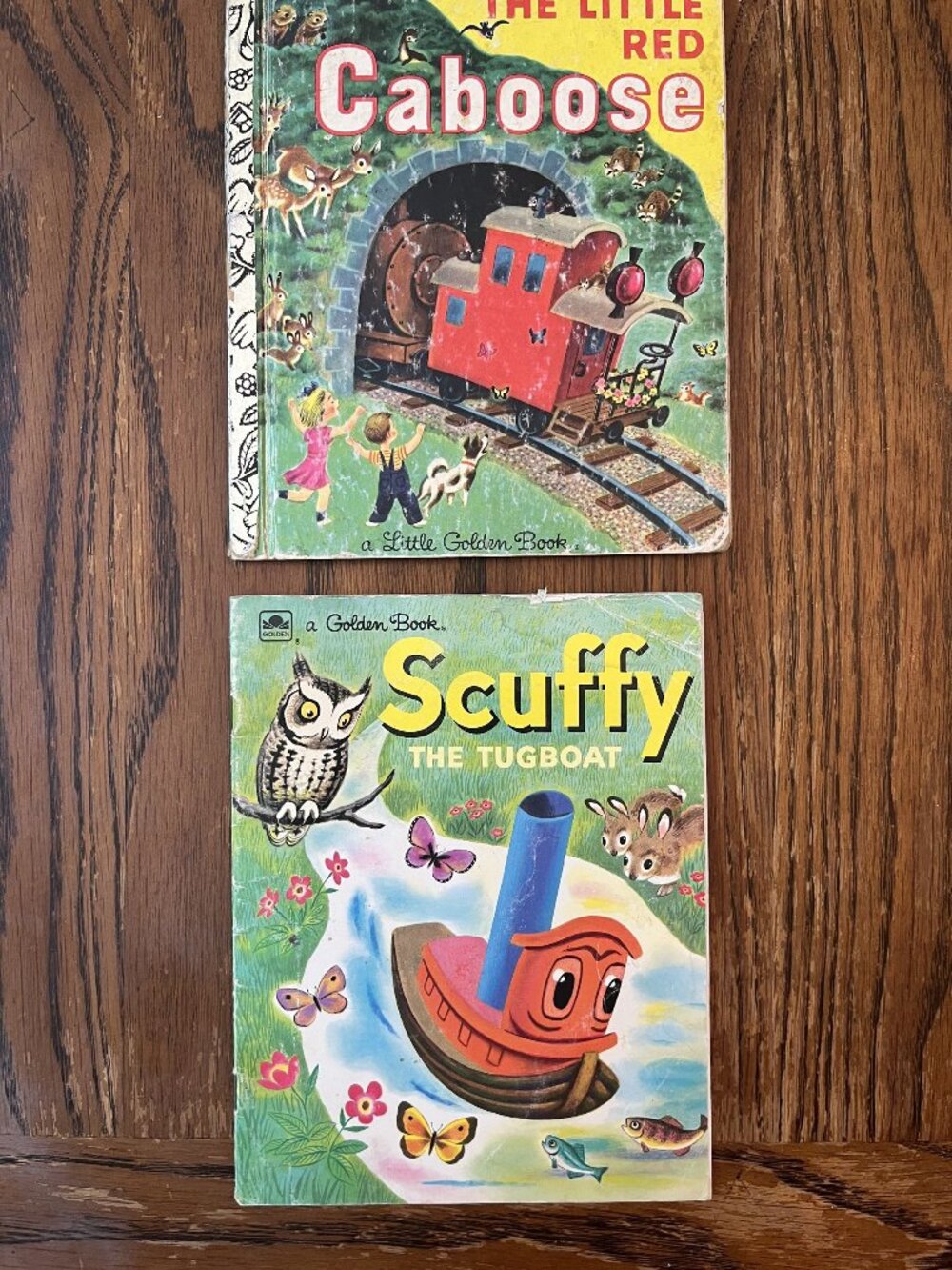Vintage Little Golden Books Set: The Little Red Caboose & Scuffy The Tugboat 195